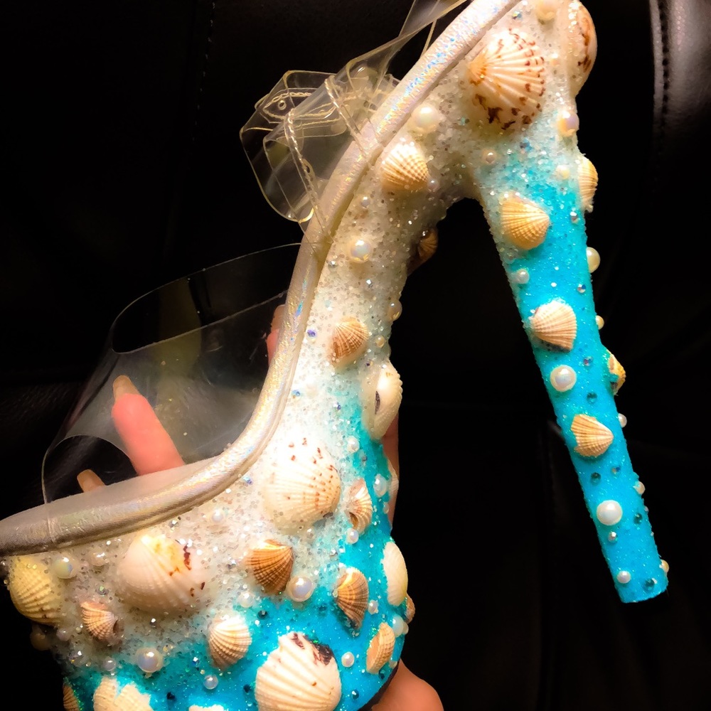 PLEASER Sky mermaid heels